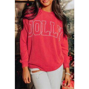JOLLY Textured Christmas Sweatshirt